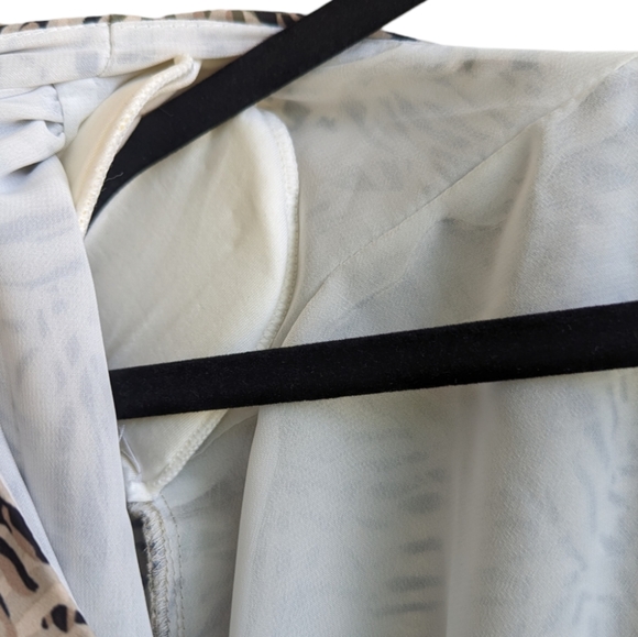 Eloquii Tan Tropical Ruched Mini Dress - Picture 9 of 10